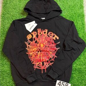 Black Hoodie with Red Graphic
